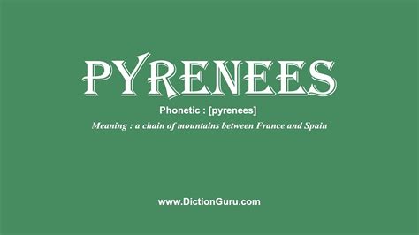 pyrenees pronunciation